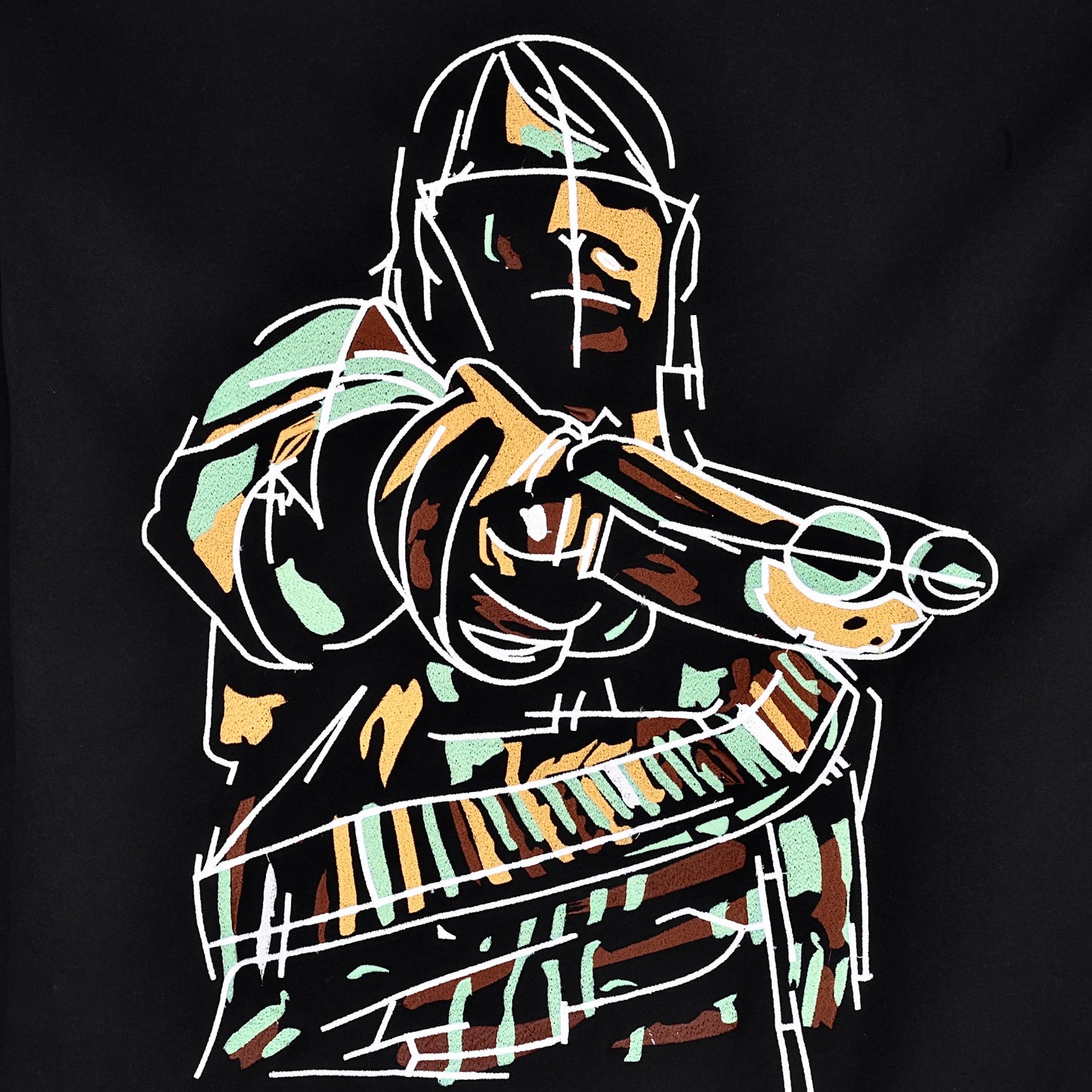 Premium Embroidered Black Sweat Shirt - MADAFAKAAS